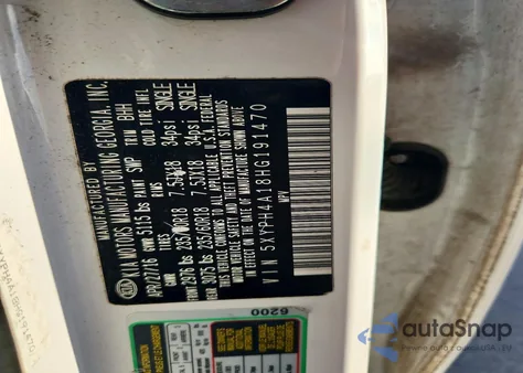 2017 Kia Sorento Ex z USA, uszkodzony, nr VIN 5XYPH4A18HG191470